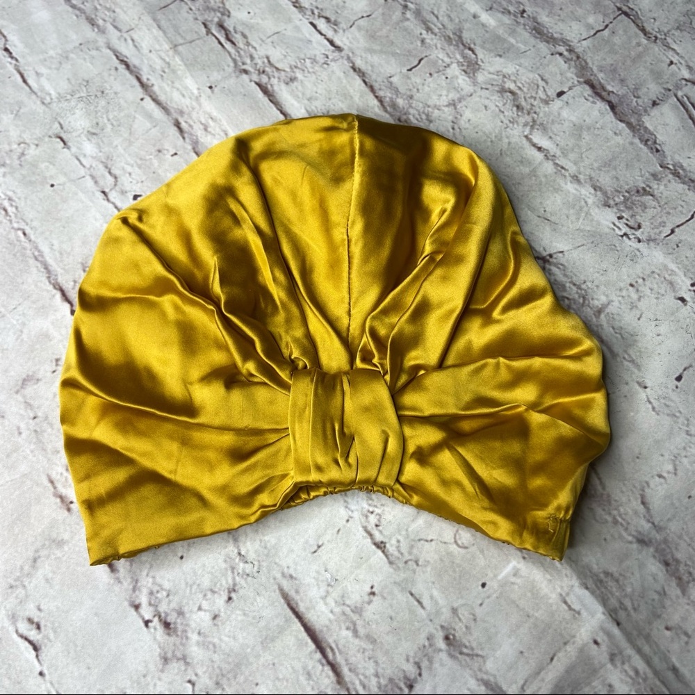 Grace Eleyae Silk Turban Mustard Yellow